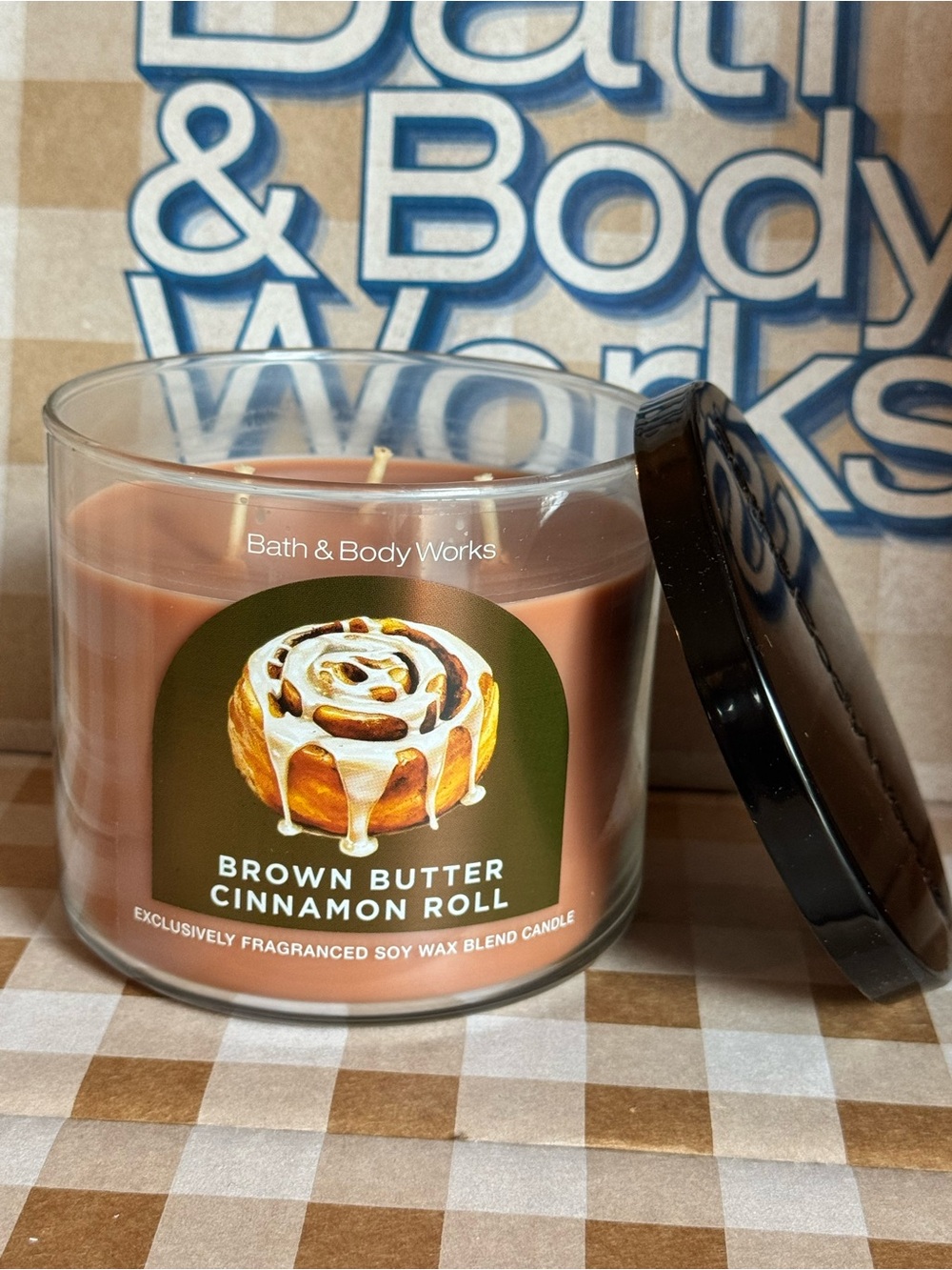 NEW B&BW Brown Butter Cinnamon Roll 3 wick candle